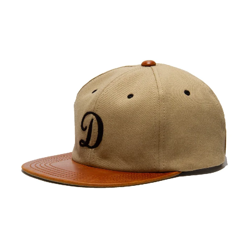 baseball hat soul true -  2 TONE LEATHER COTTON CAP - Beige