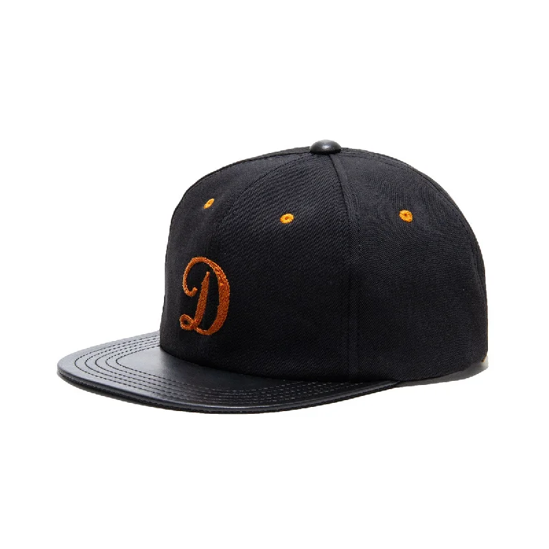 baseball hat vibe bold -  2 TONE LEATHER COTTON CAP - Black