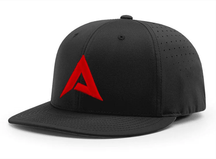 baseball hat turn deep -  Anarchy CA i8503 Performance Hat - New Logo - Black/Red