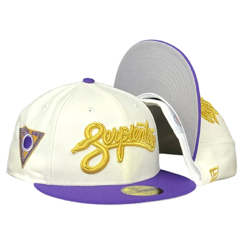 baseball hat live strong -  Arizona Diamondbacks Serpientes "Snapifornia Love" (Black Mamba Hook) New Era 59FIFTY Fitted Hat - Chrome White / Purple