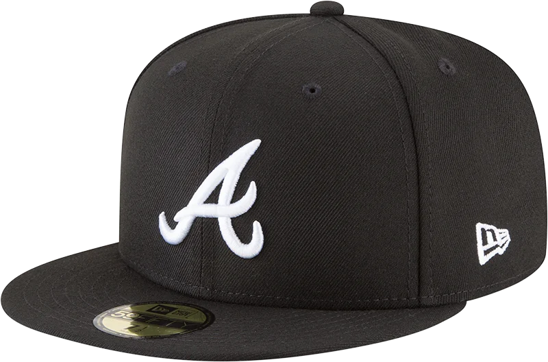 baseball hat soar deep -  Atlanta Braves Black And White 59Fifty Fitted Hat