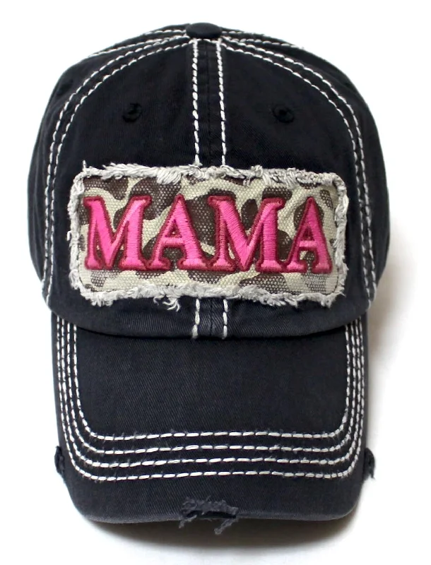 baseball hat win high -  CAPS 'N VINTAGE Distressed Baseball Cap Mama Cowgirl Print Patch Embroidery Monogram Hat