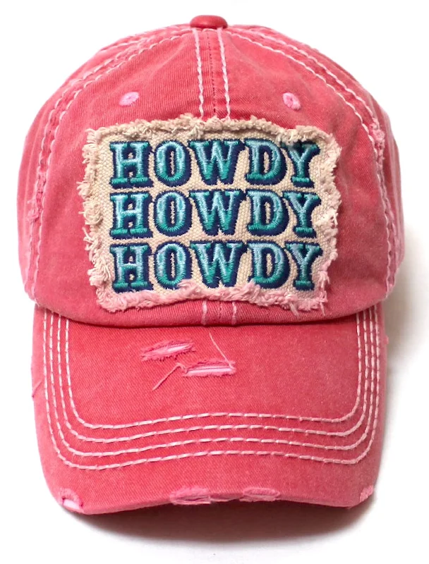 baseball hat star wild -  CAPS 'N VINTAGE Women's Howdy Howdy Howdy Patch Embroidery Monogram Hat