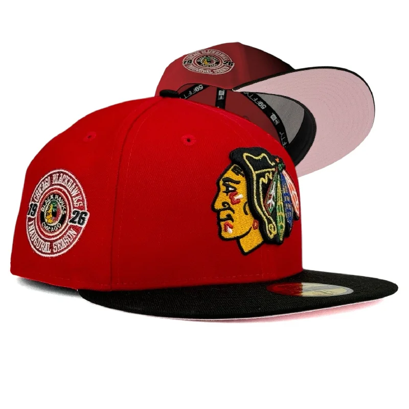 baseball hat pride high -  Chicago Blackhawks “NHL Pinktober” New Era 59Fifty Fitted Hat - Red / Black