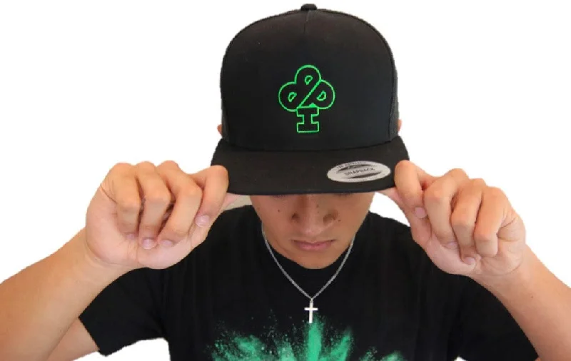 baseball hat victory free -  Electric Green Classic IBP logo in  on Black SnapBack hat