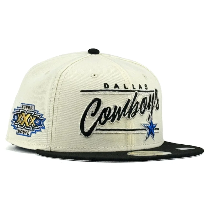 baseball hat fire bold -  Dallas Cowboys "NFL SUNDAY" New Era 59Fifty Fitted Hat - Chrome White / Black