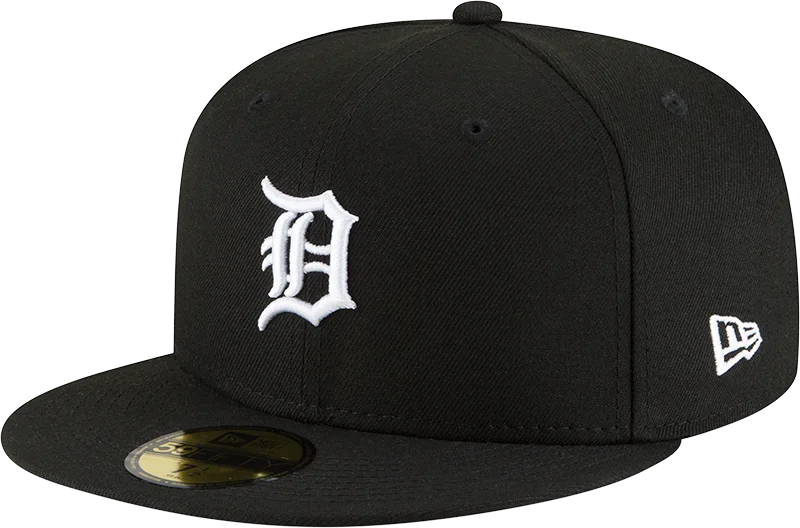 baseball hat moon strong -  Detroit Tigers Black And White 59Fifty Fitted Hat