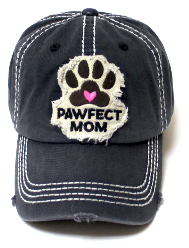 baseball hat look bold -  Fur Mom Ballcap PAWFECT MOM Dog Love Patch Embroidery Hat, Black