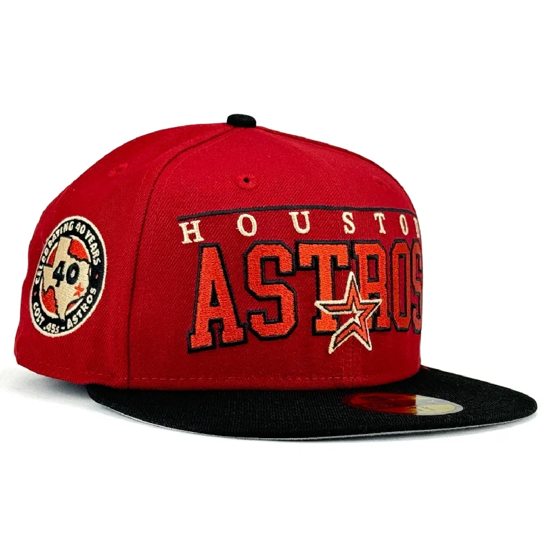 baseball hat smell true -  Houston Astros “Brickston” New Era 59Fifty Fitted Hat - Brick Red / Black