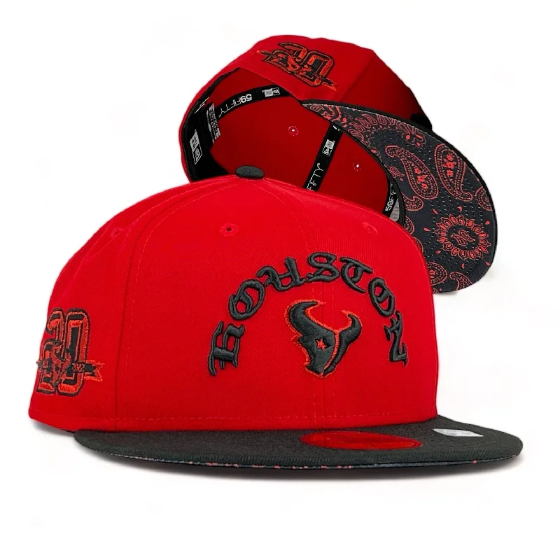 baseball hat name bold -  Houston Texans "Old English Arch" New Era 59Fifity Fitted Hat