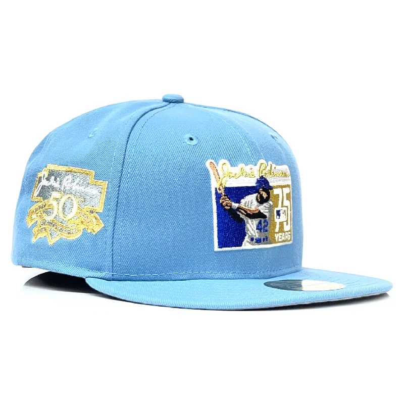 baseball hat shine high -  Jackie Robinson 75th Anniversary "Triple Jackie" New Era 59Fifty Fitted Hat