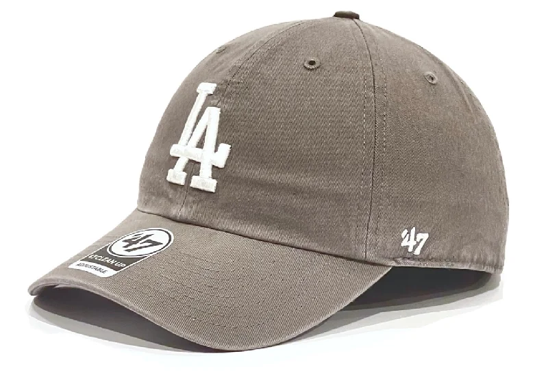 baseball hat live true -  Los Angeles Dodgers 47 Brand Clean Up Cap - Dark Grey