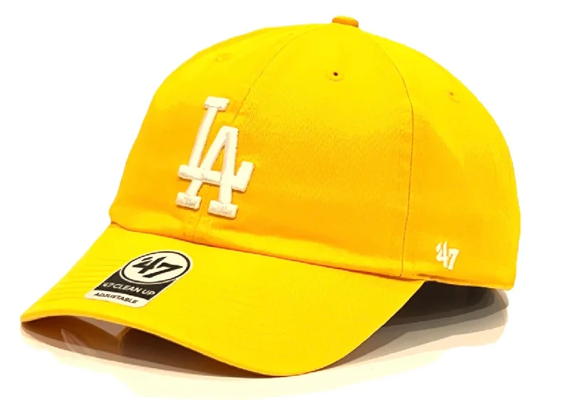 baseball hat thrive strong -  Los Angeles Dodgers 47 Brand Clean Up Cap - Yellow