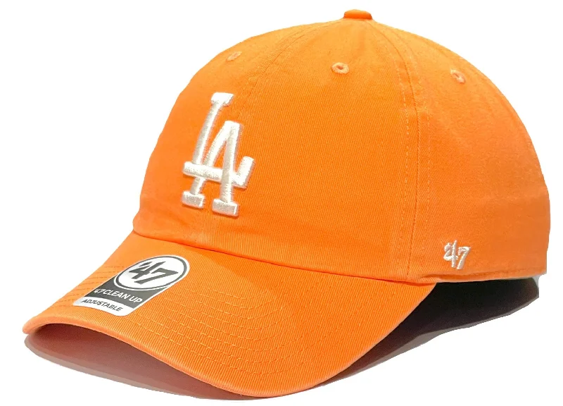 baseball hat groove wild -  Los Angeles Dodgers 47 Brand Clean Up Cap - Mango