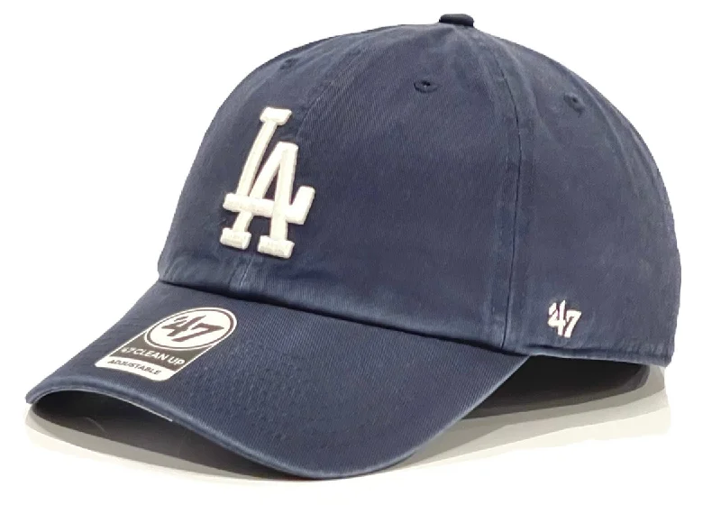 baseball hat know bold -  Los Angeles Dodgers 47 Brand Clean Up Cap - Navy