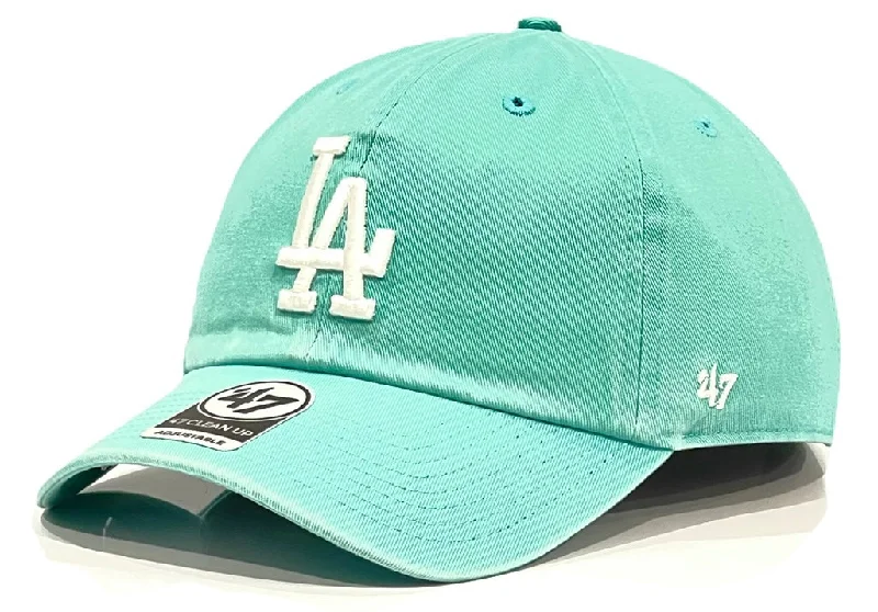 baseball hat squad strong -  Los Angeles Dodgers 47 Brand Clean Up Cap - Tiffany Blue