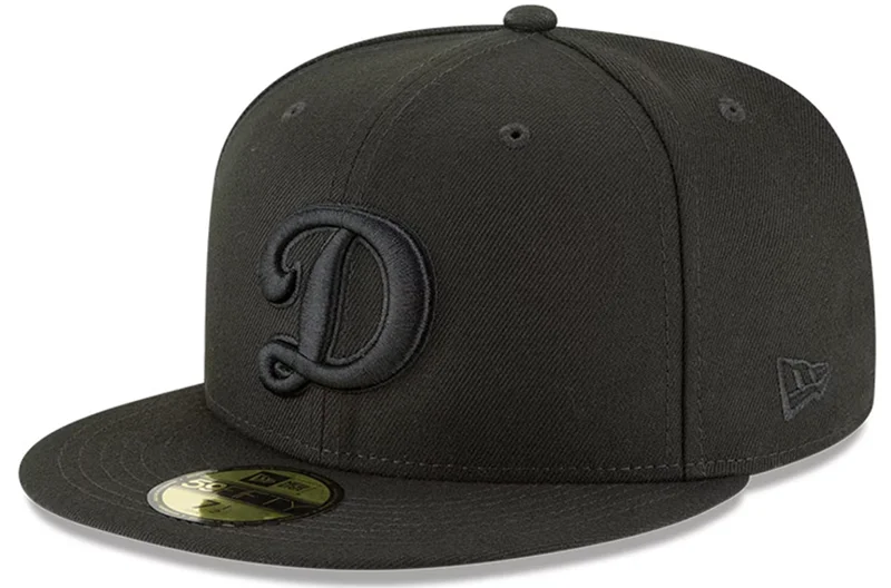 baseball hat know bold -  Los Angeles Dodgers "D" Black on Black New Era 59Fifty Fitted Hat