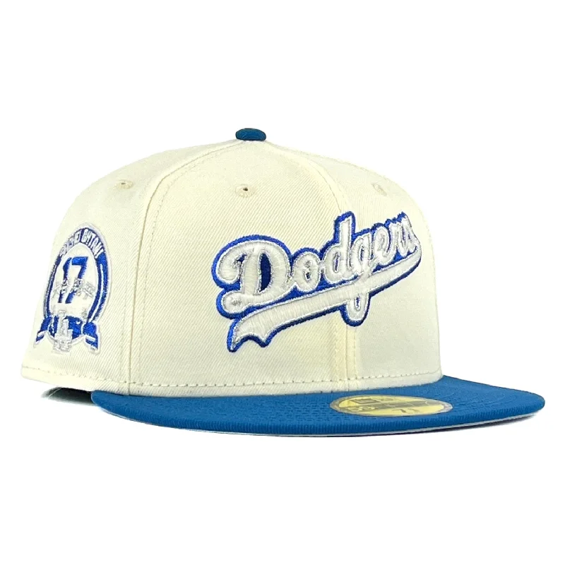 baseball hat dance deep -  Los Angeles Dodgers "Dual Threat Shotime" New Era 59Fifty Fitted- Chrome/Seashore Blue