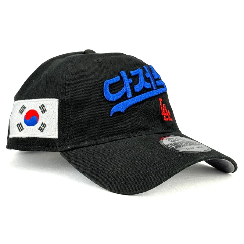 baseball hat victory free -  Los Angeles Dodgers "Korean Script" New Era 9Twenty Strapback Hat - Black