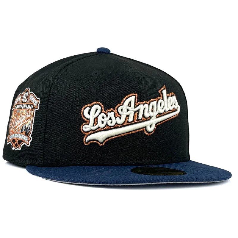 baseball hat flow strong -  Los Angeles Dodgers "No Friends Just Family Pack" New Era 59Fifty Fitted Hat - Black / Navy