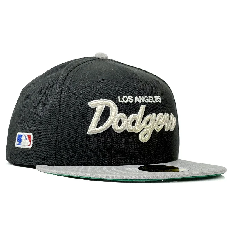 baseball hat surge wild -  Los Angeles Dodgers "West Coast Script" New Era 59Fifty Fitted Hat - Black / Grey