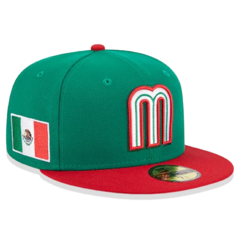 baseball hat legacy bold -  Mexico Baseball New Era World Baseball Classic 59FIFTY Fitted Hat - Green / Red