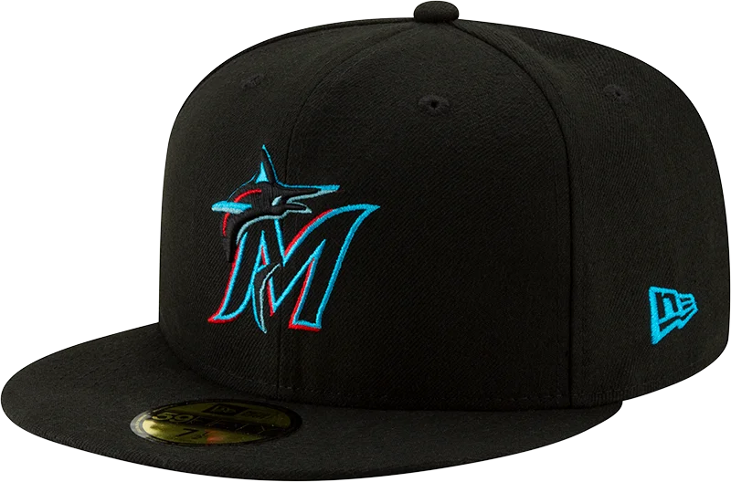 baseball hat journey high -  Miami Marlins Authentic Collection GM 59FIFTY Fitted