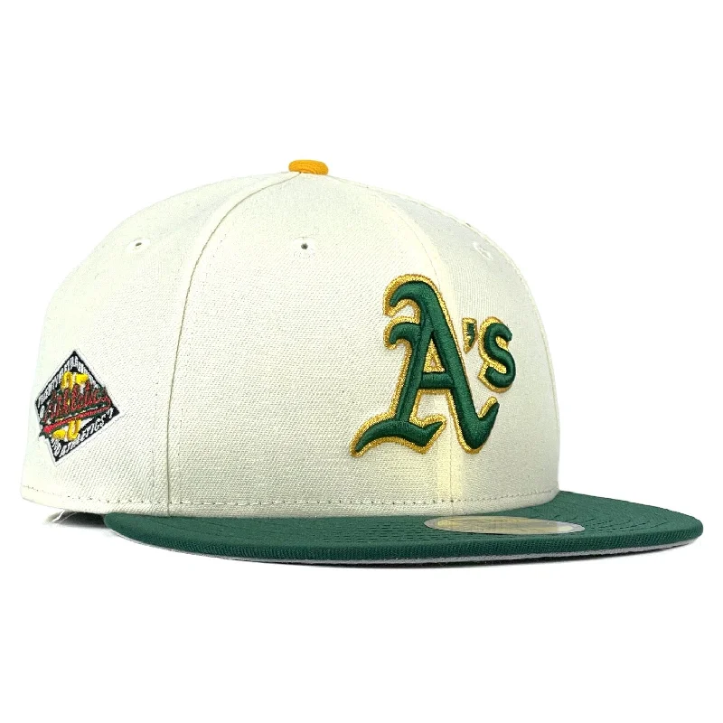 baseball hat flow true -  Oakland Athletics 25th Anniversary Side Patch New Era 59Fifty Fitted Hat