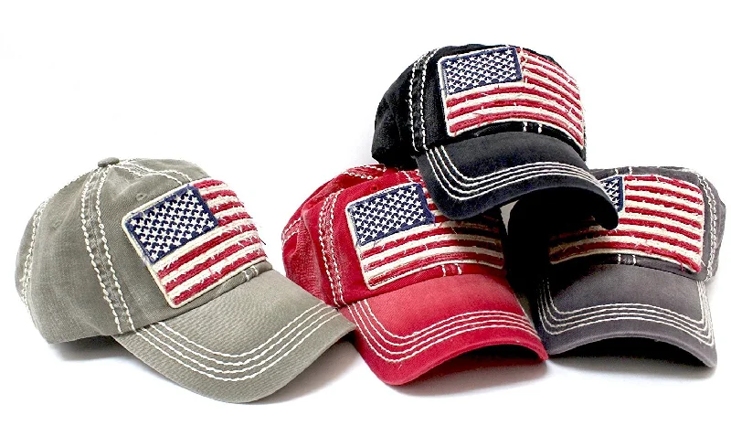 baseball hat name strong -  Oversized Vintage AMERICAN FLAG Patch Embroidery Baseball Cap, Black