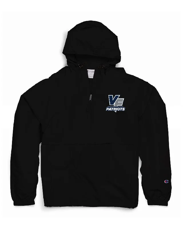 baseball hat curve true -  Champion Quarter Zip WindBreaker (Black)