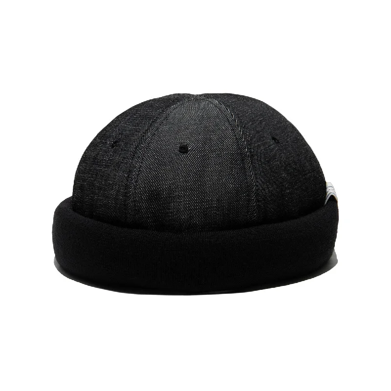 baseball hat honor high -  RIGID DENIM ROLL CAP - Black