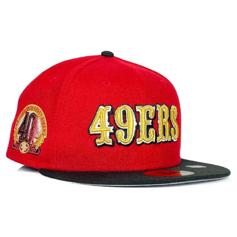 baseball hat someone high -  San Francisco 49ers 40th Anniversary New Era 59Fifty Fitted Hat