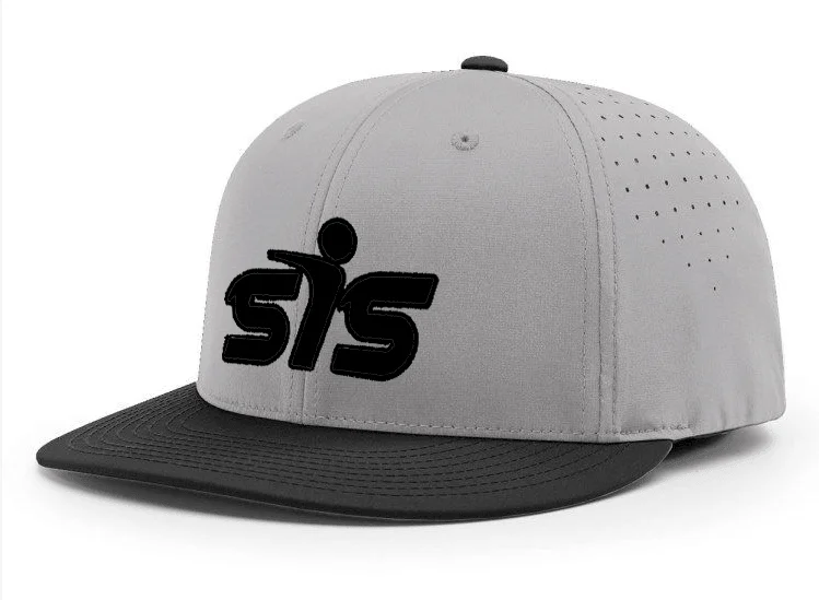 baseball hat rise deep -  Smash It Sports CA i8503 Performance Hat - Grey/Black/Black