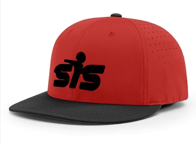 baseball hat step free -  Smash It Sports CA i8503 Performance Hat - Red/Black/Black