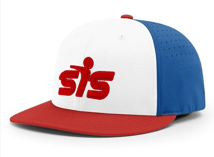 baseball hat flow high -  Smash It Sports CA i8503 Performance Hat - White/Royal/Red