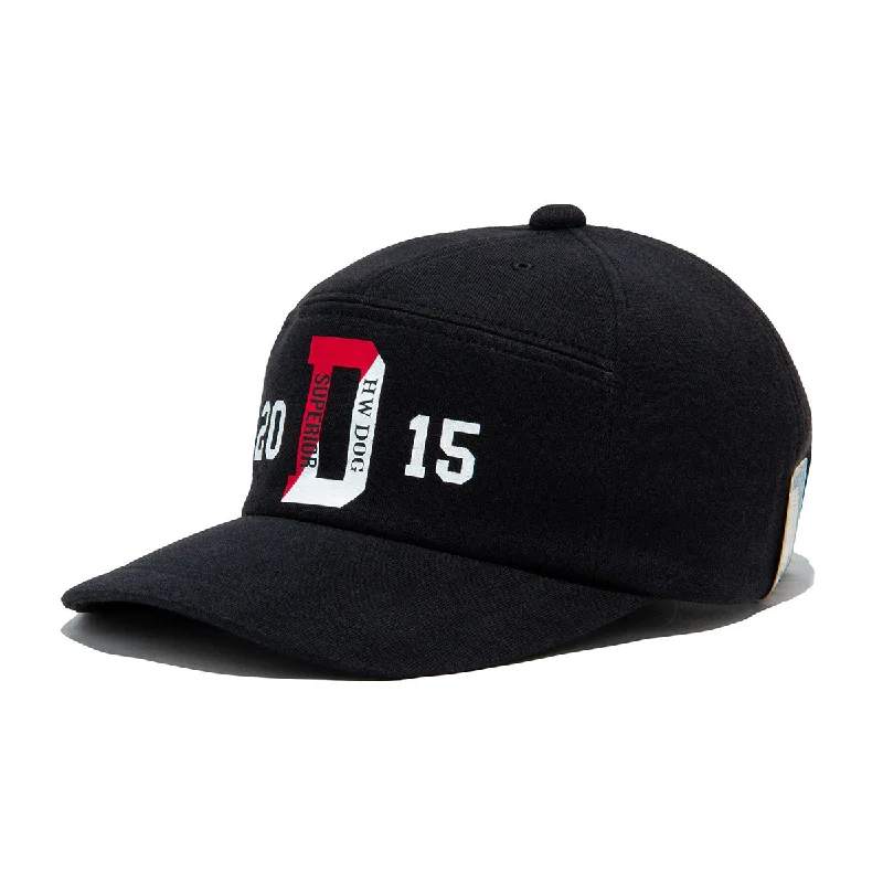 baseball hat roll true -  SQUARE WIDE CAP - Black