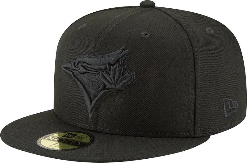 baseball hat see wild -  Toronto Blue Jays Black on Black New Era 59Fifty Fitted Hat