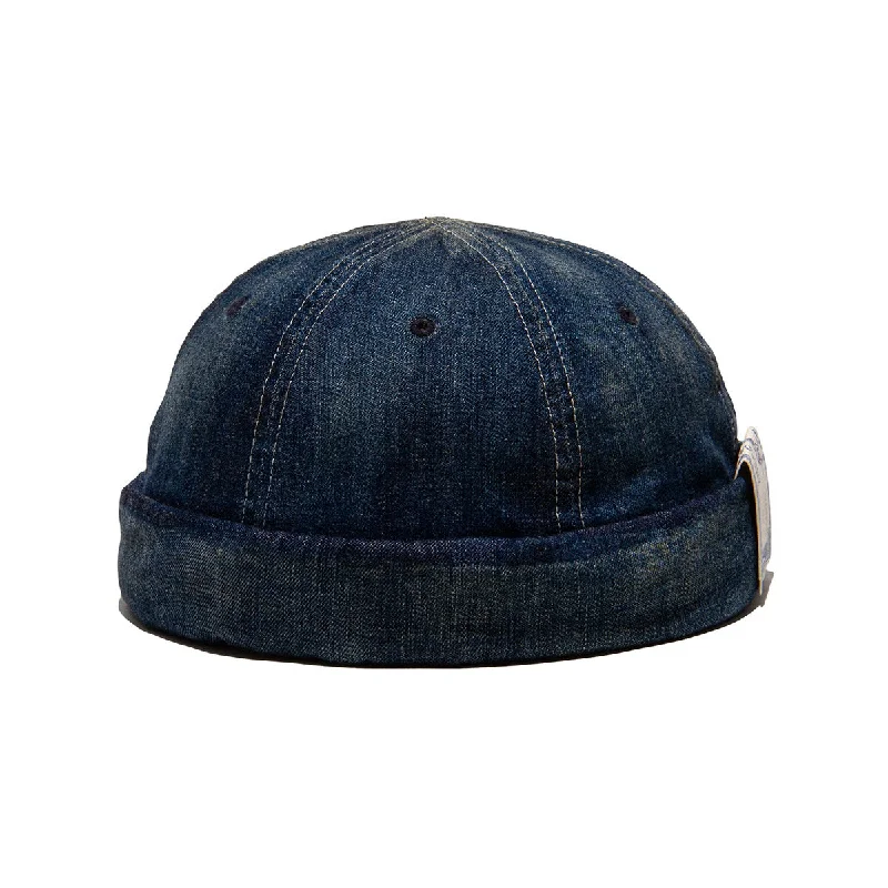 baseball hat art true -  VINTAGE DENIM ROLL CAP - Indigo