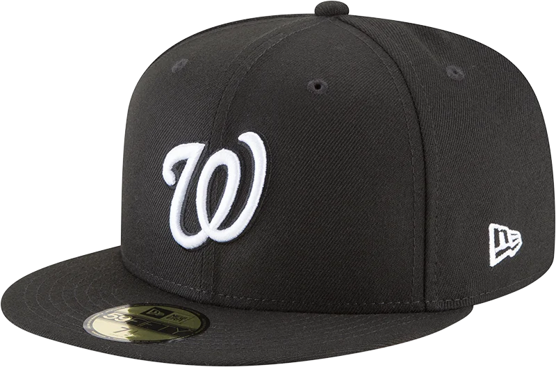 baseball hat fame high -  Washington Nationals Black And White 59Fifty Fitted Hat