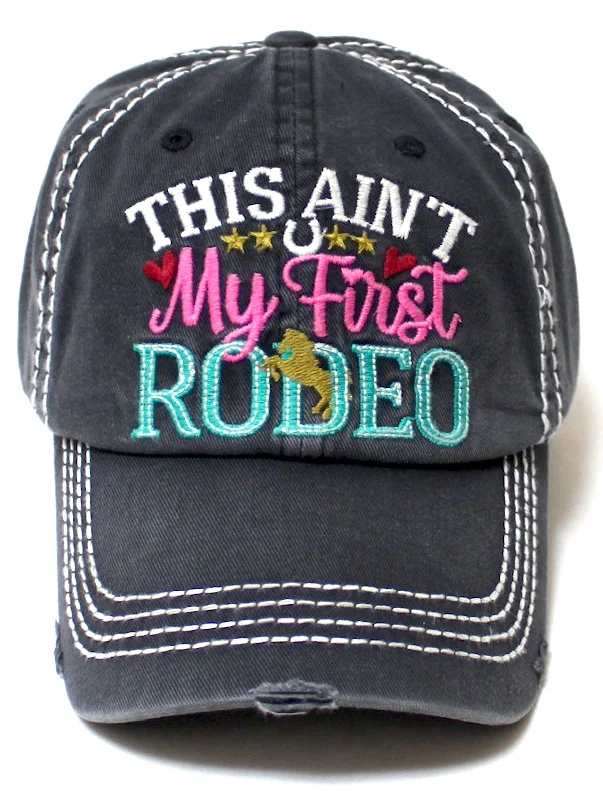 baseball hat ride strong -  Women's Ballcap This Ain't My First Rodeo Adjustable Hat