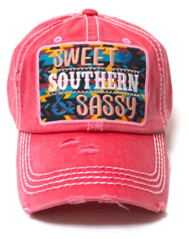 baseball hat family wild -  Women's Baseball Cap Sweet, Southern & Sassy Tribal Aztec Pattern Patch Embroidery Monogram Hat, Pretty in Pink