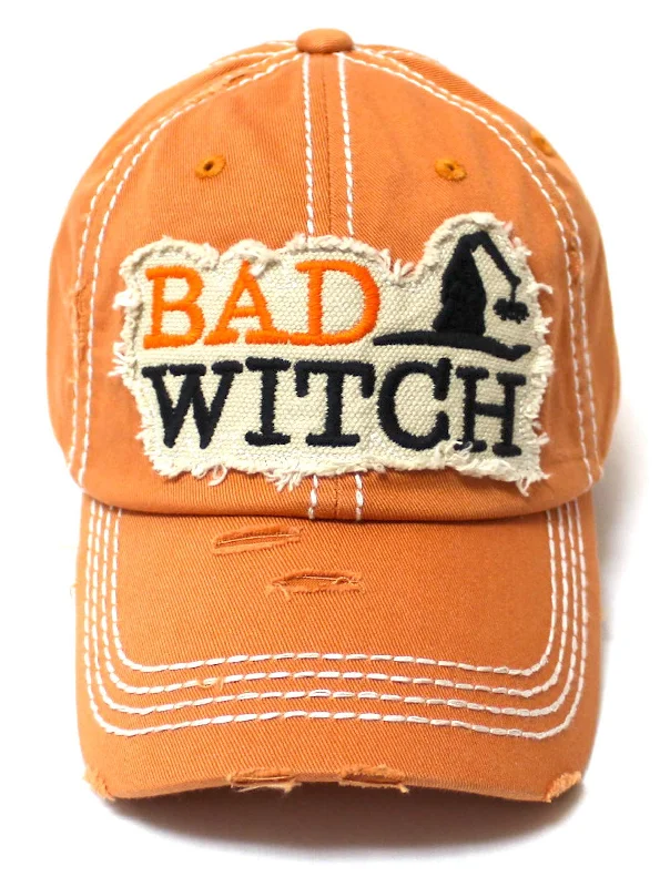 baseball hat grace true -  Women's Vintage Baseball Cap Bad Witch Halloween Spirit Patch Embroidery Hat, Pumpkin Spice Latte