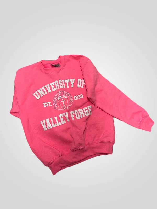 baseball hat climb high -  Youth (Pink) Crewneck