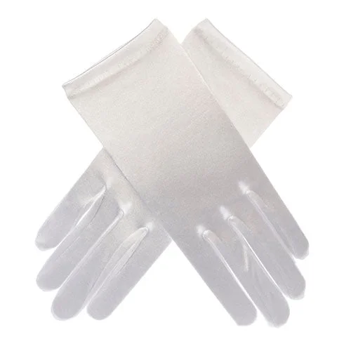 non-slip padded gloves -  Wedding Gloves Satin Wrist Length White