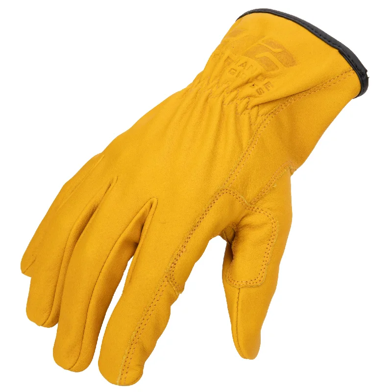 waterproof soft gloves -  Arc Flash Cut and Liquid Resistant Treated Leather Driver Gloves (CAT 2, EN Level 5) in Golden Brown