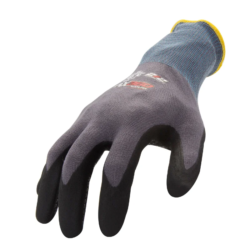 durable durable gloves -  AX360 Dotted Grip Nitrile-dipped Work Gloves in Black and Gray