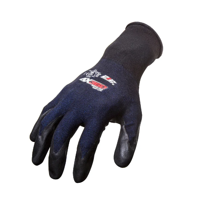 light lightweight gloves -  AX360 Grip Lite Nitrile-dipped Work Gloves in Black and Blue