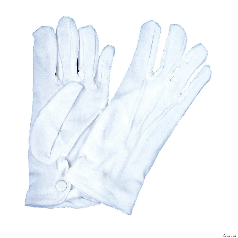 breathable heavy-duty gloves -  Men's White Nylon Gloves With Snap