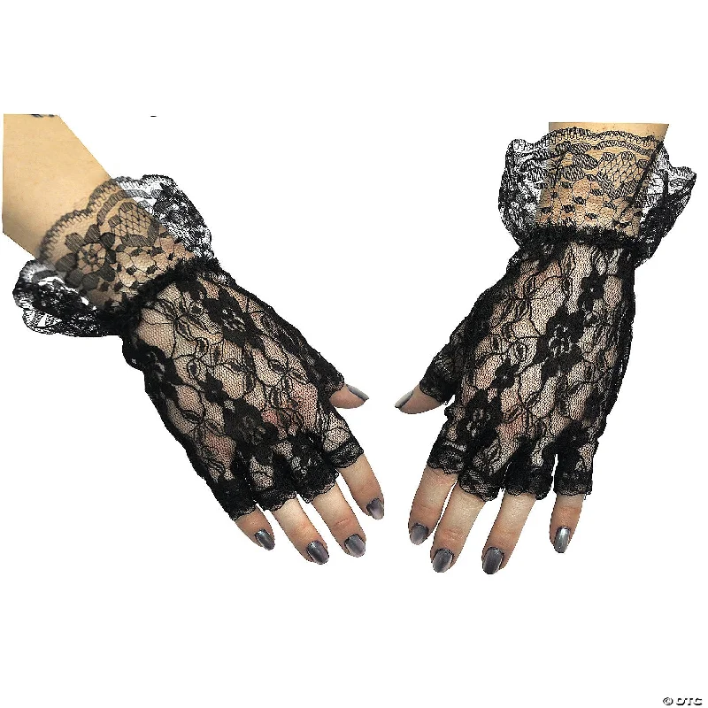 breathable soft gloves -  Black Fingerless Gloves