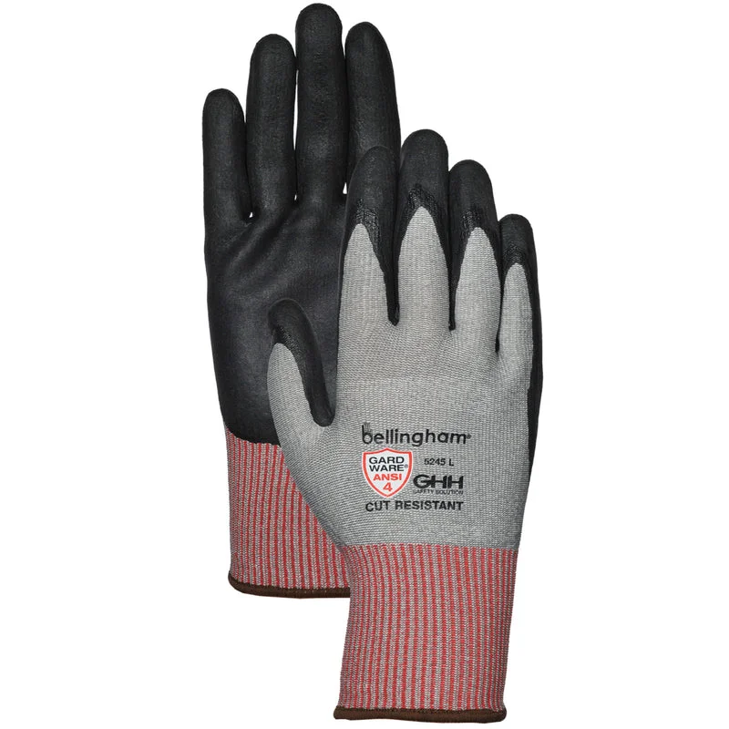 durable flexible gloves -  Bellingham Gloves Black/Gray L 1 pair